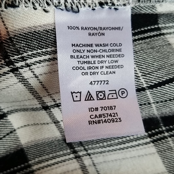 LOFT plaid long sleeve blouse - Picture 5 of 5